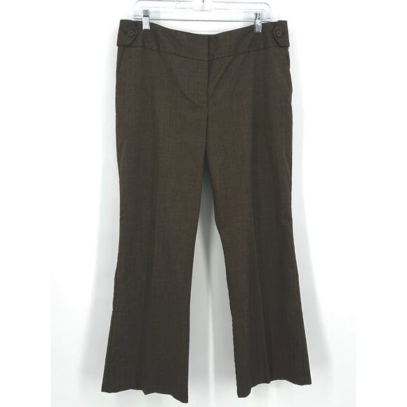 Axcess by Liz Claiborne Women’s Size 14 Brown Stretch Flare Dress Pants Bootcut - Picture 1 of 11